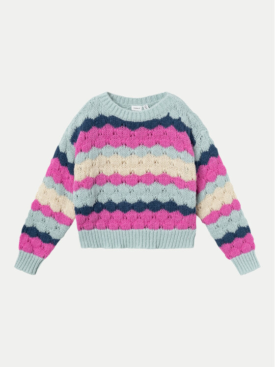 NAME IT Sveter 13233073 Farebná Regular Fit