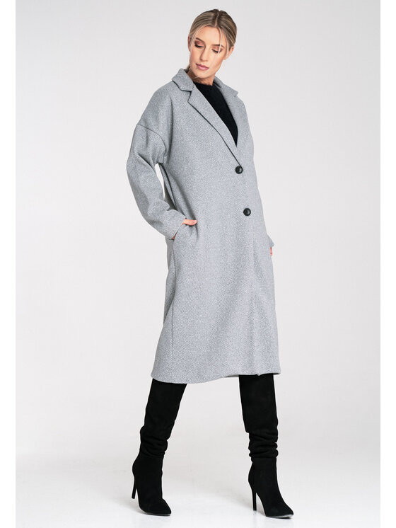 FIGL FIGL Παλτό M1292 Γκρι Regular Fit