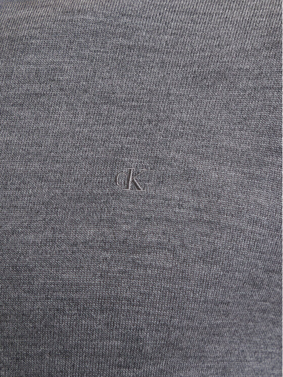 Calvin Klein Calvin Klein Sweter LV04LB305G Szary Regular Fit