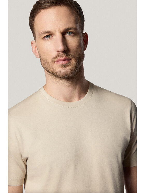 Próchnik Próchnik T-Shirt PM6 TS073125000007 Beżowy Regular Fit
