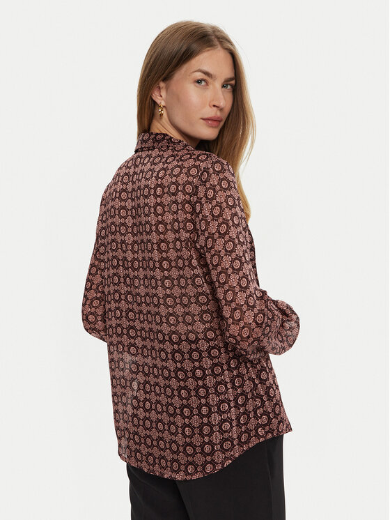 Guess Guess Cămașă Oriane W4BH63 WGLE2 Vișiniu Regular Fit