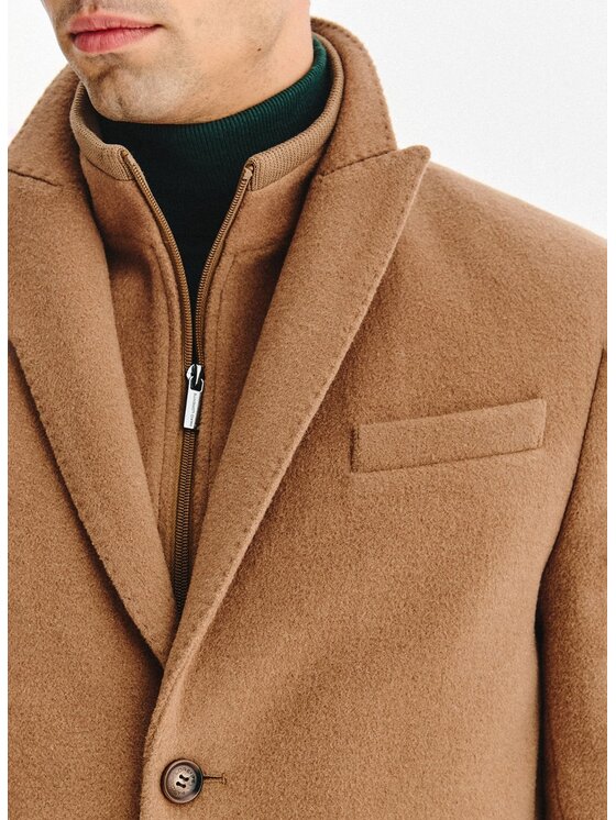 Pako Lorente Pako Lorente Płaszcz zimowy P25WF-7X-018 Beżowy Classic Fit