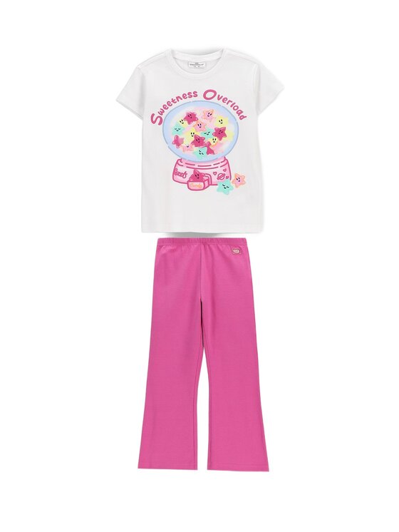 Coccodrillo Coccodrillo Komplet t-shirt i legginsy WC6117419XXG-022 Kolorowy Regular Fit
