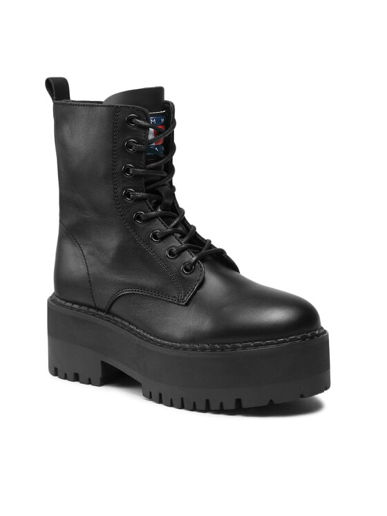 Tommy Jeans Tommy Jeans Μποτάκια Tjw Boot Zip Up EN0EN02305 Μαύρο