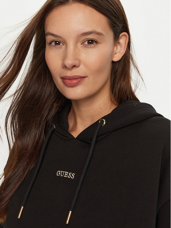 Guess Guess Μπλούζα V4BQ22 KCHX0 Μαύρο Regular Fit