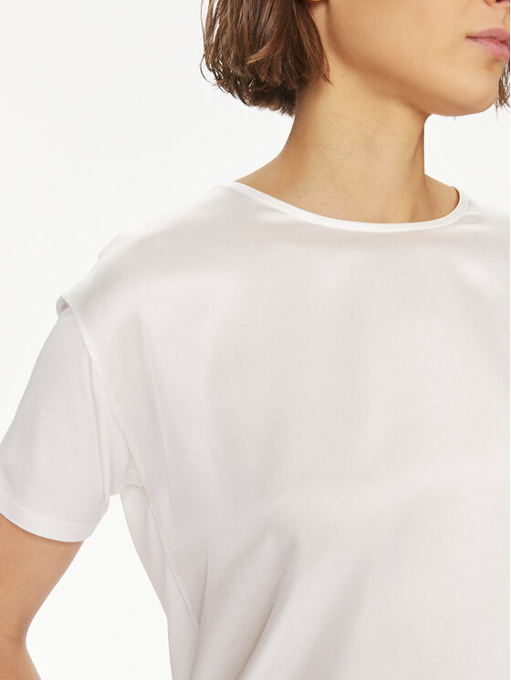 BOSS Boss Tričko Esandy 50457656 Écru Relaxed Fit