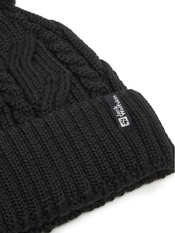 Jack Wolfskin Jack Wolfskin Шапкa Pompom 1905092 Чорний