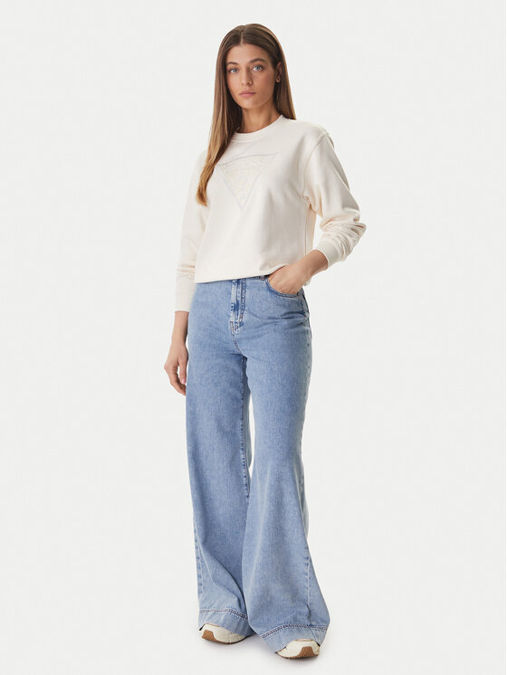 Guess Guess Світшот W6GQ09 K3183 Écru Regular Fit