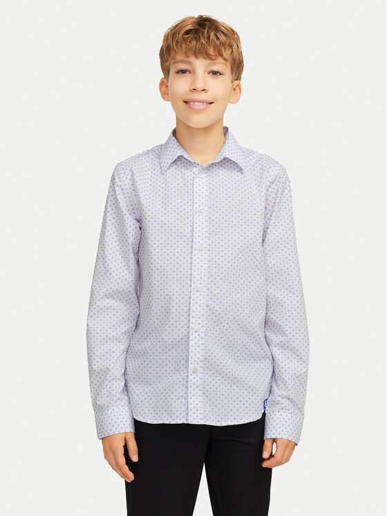 Jack&Jones Junior Jack&Jones Junior Koszula Axel 12268225 Biały Regular Fit