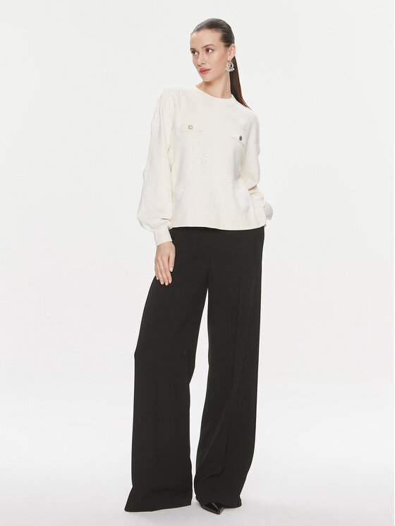 TWINSET TWINSET Sweter 241TP3090 Écru Loose Fit