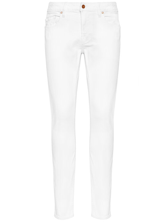 Guess Guess Džinsai Chris M1GA27 D4CK1 Balta Skinny Fit