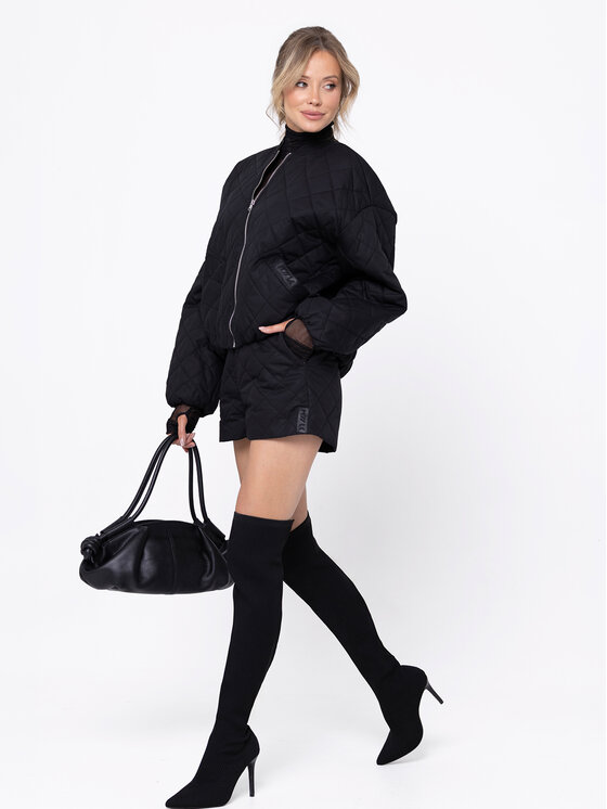 Miss LK Miss LK Kurtka bomber MISSLKB Czarny Loose Fit