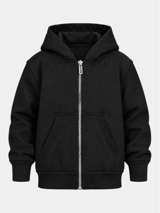 MADE BY SOCIETY MADE BY SOCIETY Kurtka przejściowa WIDE Hoodie - H37680 Czarny Basic Fit