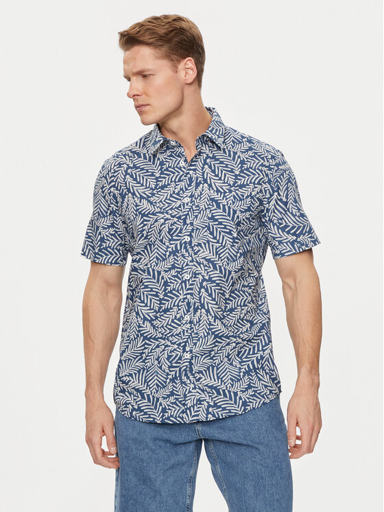 United Colors Of Benetton Camicia 5JDZ5QMD8 Blu Slim Fit Modivo