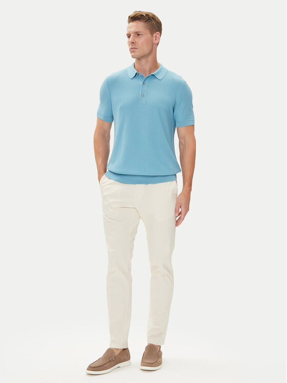 BOSS BOSS Polo majica H-Iannotti 50543148 Modra Regular Fit