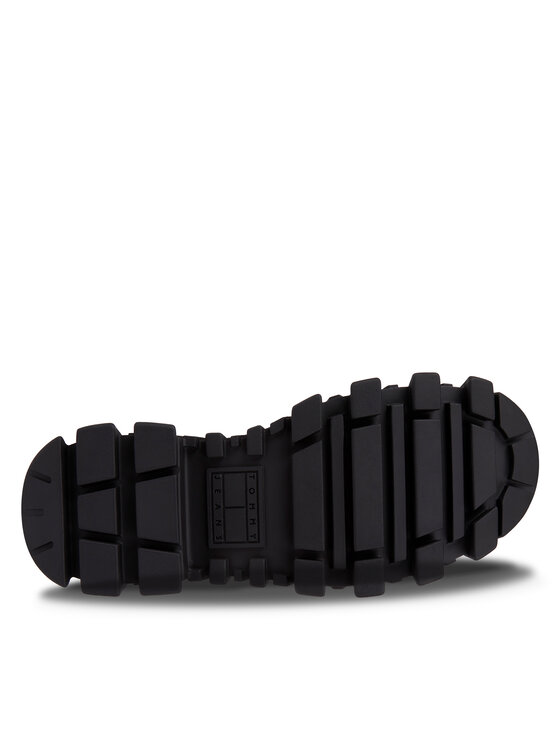Tommy Jeans Tommy Jeans Klassische Stiefeletten Tjw Chunky Chelsea Mix Material EN0EN02375 Schwarz