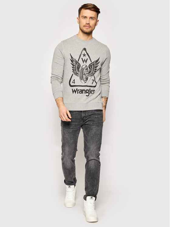 Wrangler Wrangler Felpa Graphic Crew W6E2HAX37 112130726 Grigio Regular Fit