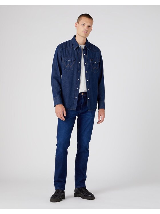 Wrangler Wrangler Jeansy W15QYI39K_30/36 Granatowy Regular Fit