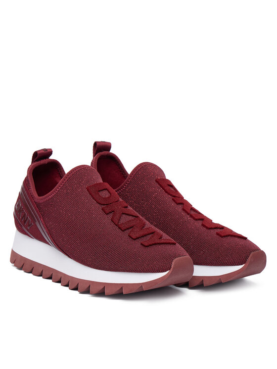DKNY DKNY Sportcipők Abbi Logo Slip-On K3502004 Bordó