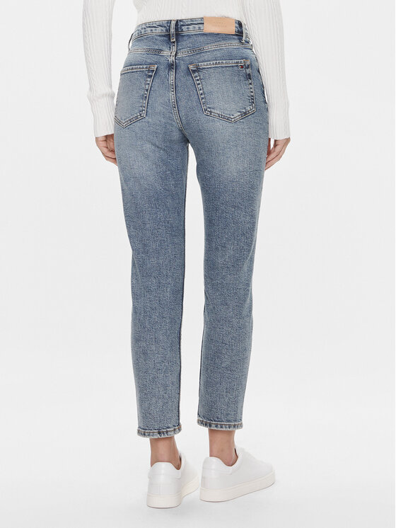 Tommy Hilfiger Tommy Hilfiger Jeans hlače Cigarette Hw A Mio WW0WW40631 Modra Slim Fit