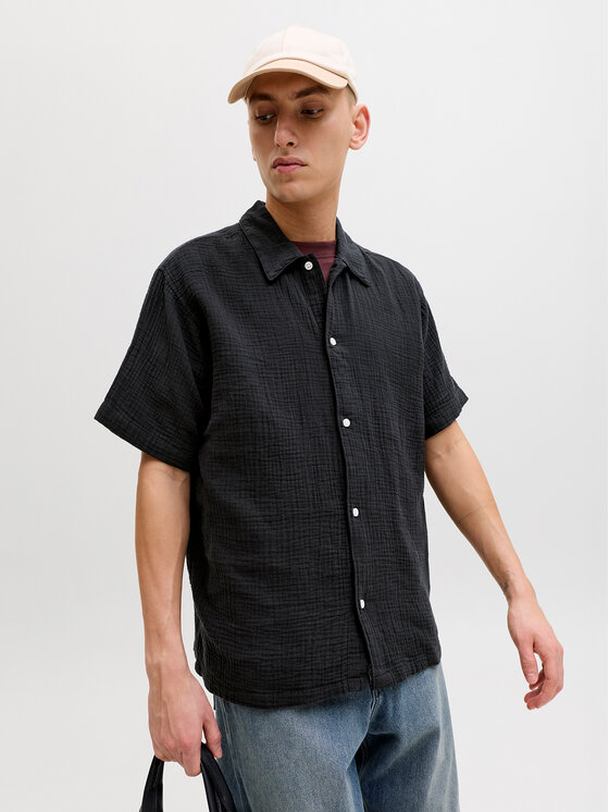 Jack & Jones Jack & Jones Hemd Nantucket Double 12291812 Schwarz Regular Fit