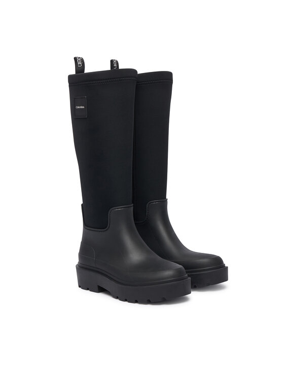 Calvin Klein Calvin Klein Гумени ботуши Rainboot High Rubber Neo HW0HW03180 Черен