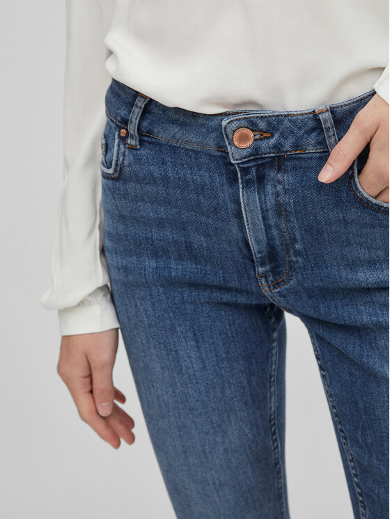 Vila Vila Traperice Sarah 14082132 Tamnoplava Skinny Fit