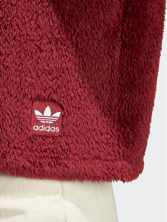 adidas adidas Тишърт Essentials+ Fluffy T-Shirt HY1710 Червен Loose Fit