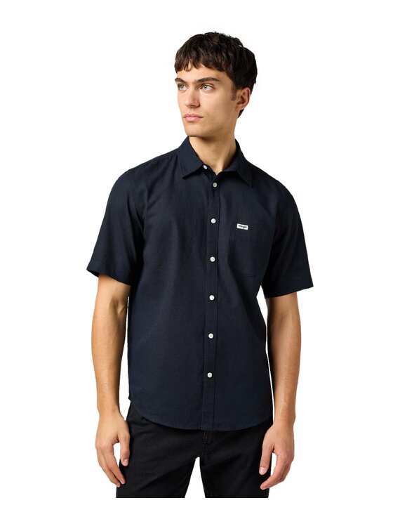 Wrangler Wrangler Koszula 112362729 Czarny Regular Fit