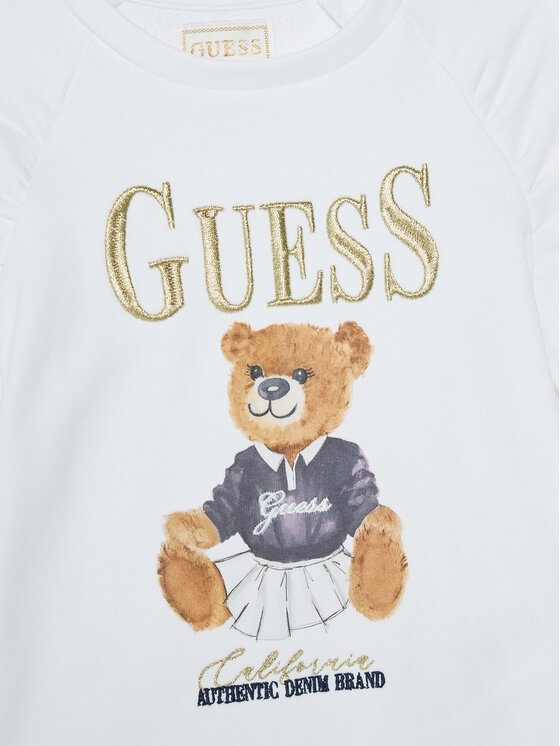 Guess Guess Μπλούζα K5RQ04 KAD74 Λευκό Regular Fit