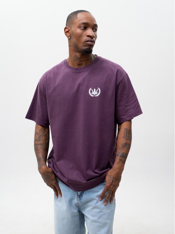 Jigga Wear Jigga Wear T-Shirt Szeroka luźna Laur korona 130022 Fioletowy Oversize