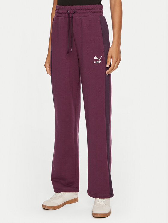 Puma Puma Долнище анцуг T7 High Waist Track 626798 44 Бордо Regular Fit