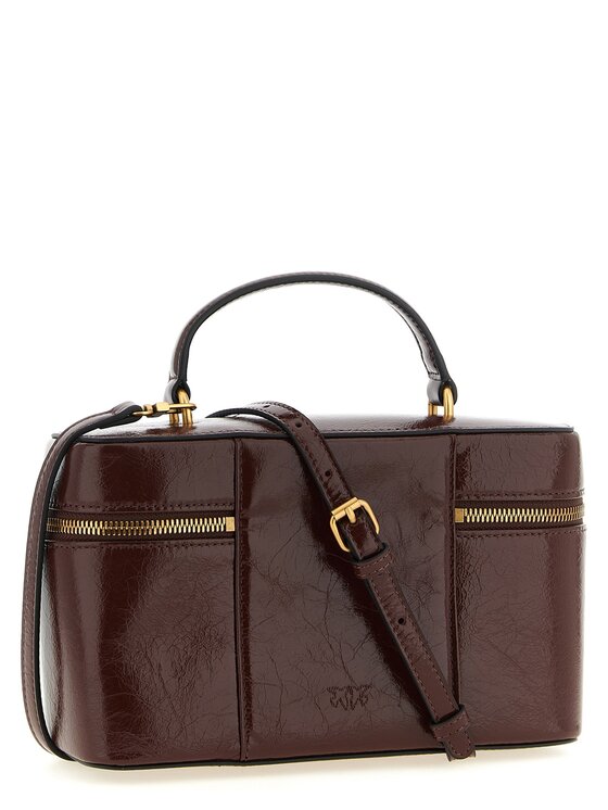 PINKO PINKO Torebka Brown Calfskin Hand Brązowy
