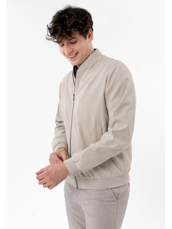 Volcano Volcano Kurtka bomber J-SAMOS Szary Regular Fit