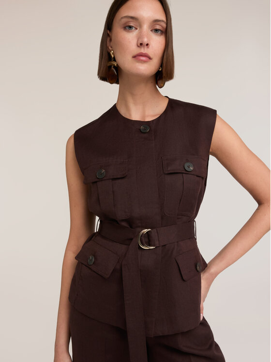 Motivi Motivi Giacca di transizione L020Q000083N0V2 Marrone Regular Fit