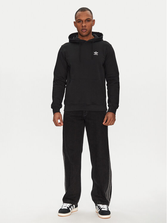 adidas adidas Mikina Trefoil Essentials JD2404 Černá Regular Fit