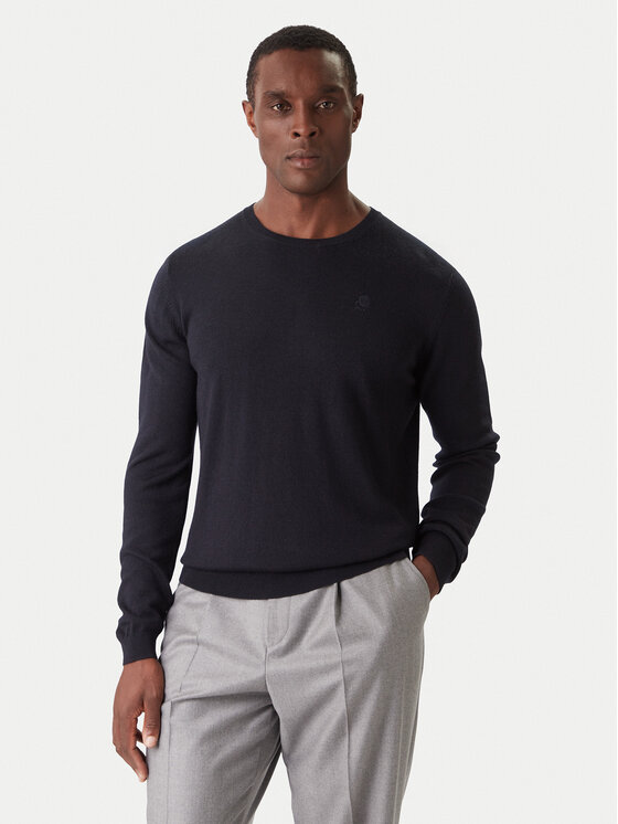 KARL LAGERFELD Sveter 655000 554399 Tmavomodrá Slim Fit
