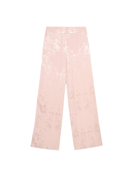 Oltre Oltre Pantaloni di tessuto P258J002312N006 Rosa Baggy Fit