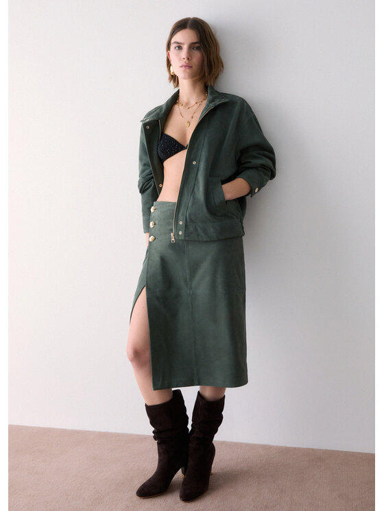 Liu Jo Liu Jo Gonna midi CF6121P038280420 Verde Regular Fit