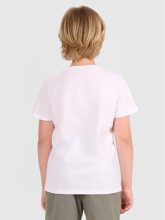 4F 4F T-Shirt BASIC+ Bílá Regular Fit