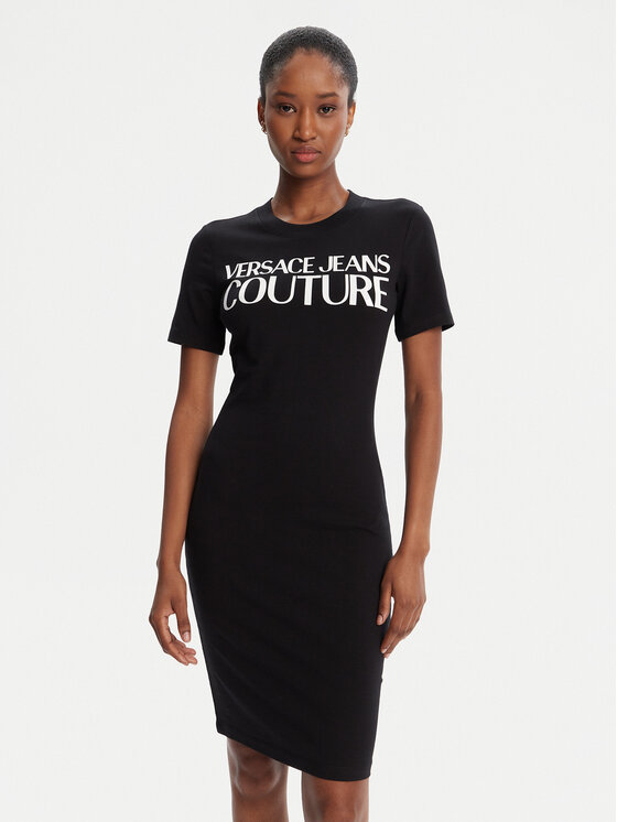 Versace Jeans Couture Versace Jeans Couture Rochie de zi 79HAOE05 CJ02E Negru Slim Fit