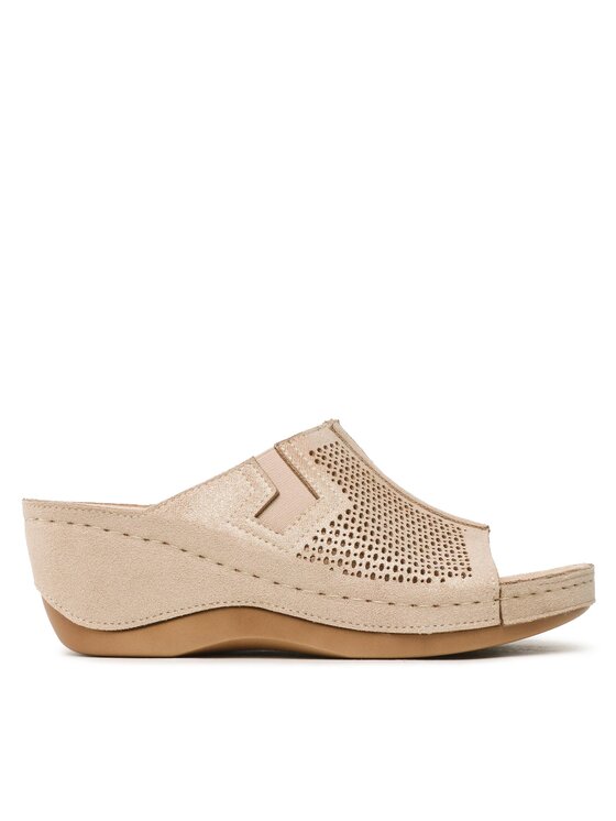 Clara Barson Clara Barson Pantoletten WS170-05 Beige