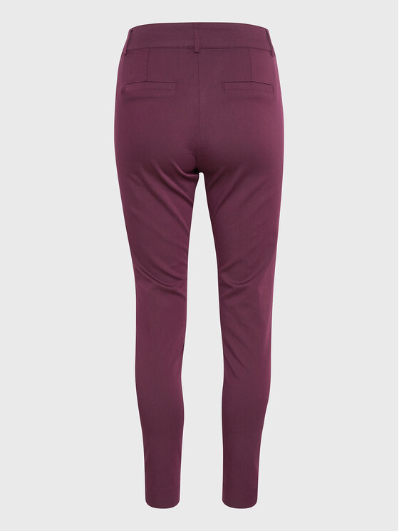 Kaffe Kaffe Riidest püksid Lea 10505191 Bordoopunane Slim Fit