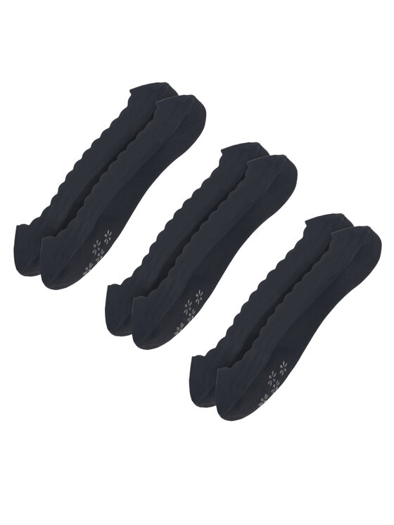 Set de 3 perechi de șosete scurte de damă JENNY 4WB-001-AW23 (3-pack) Negru