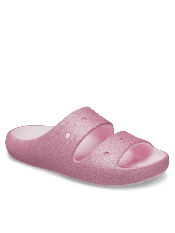 Crocs Crocs Klapki Classic Glitter Sandal v2 K 209705 Różowy