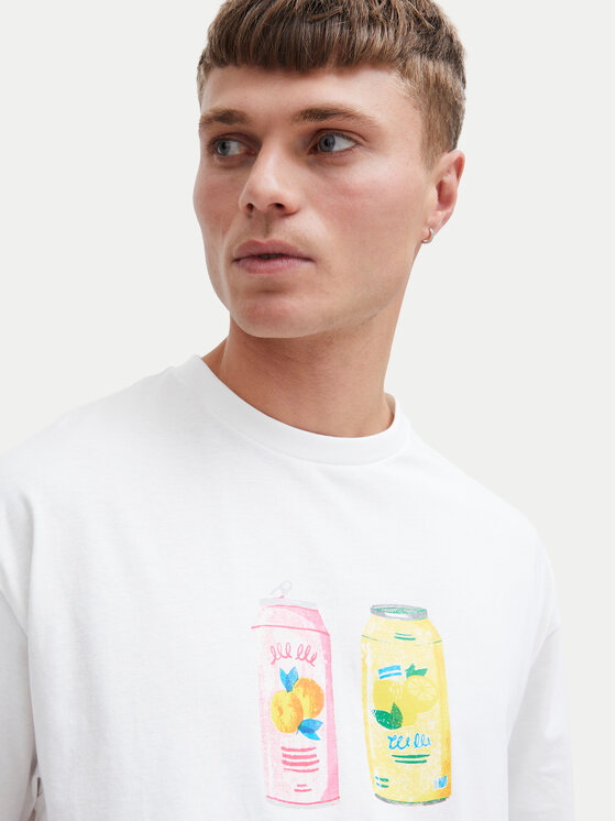 Solid Solid T-shirt 21108243 Bijela Relaxed Fit