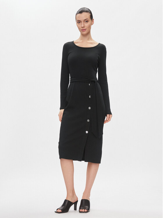 Lauren Ralph Lauren Úpletové šaty 250889290004 Čierna Slim Fit