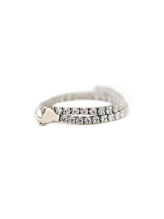 Leis Leis Bracciale Tennis Placcatura in argento rodiato