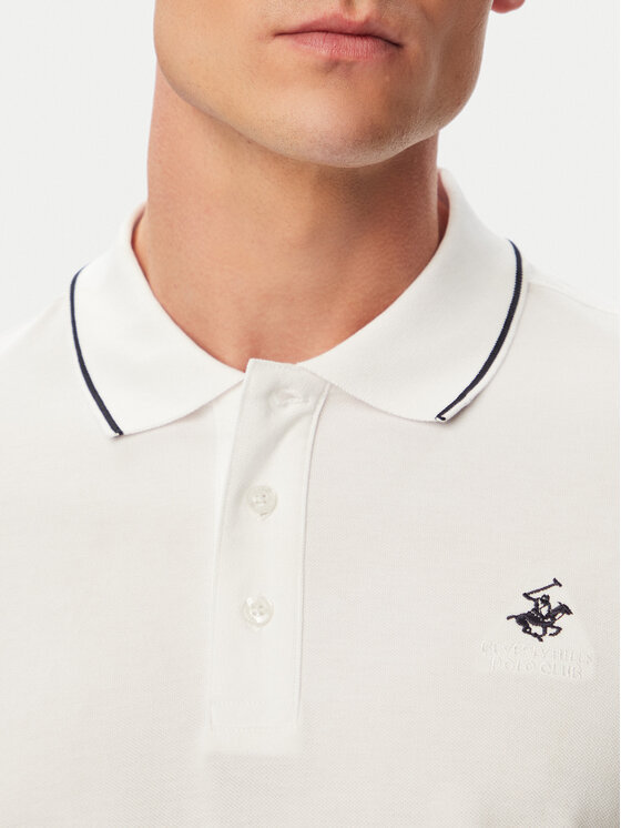 Beverly Hills Polo Club Beverly Hills Polo Club Polo särk P-SS26M-P42561 Valge Regular Fit