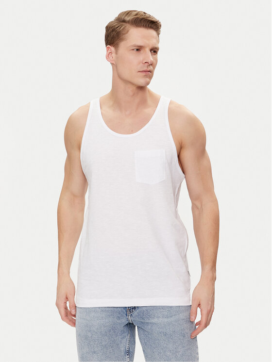 Jack&Jones Tank top Tampa Slub 12252180 Biela Standard Fit